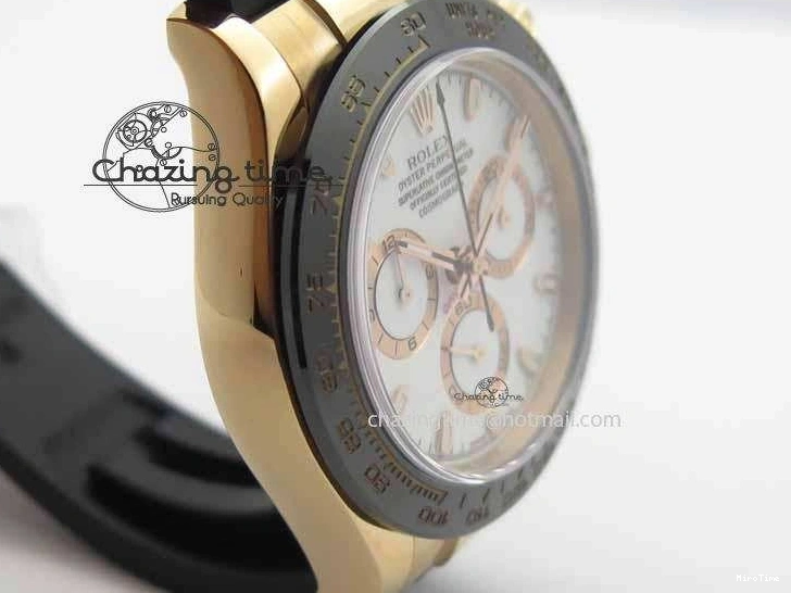 MiroTime 0110 Daytona 116515 Noob 1:1 Best Edition White Dial On Black Rubber Strap A7750 (Free Extra Strap) MultiPurpose 3739